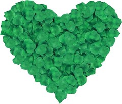 Vibrant 1000 Count Silk Rose Petals in Emerald Green for Indoor & Outdoor Events