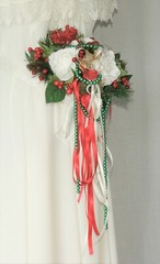 Roses and Berries Silk Winter Wedding Bouquet