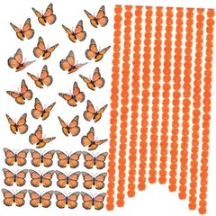 40 Pieces 5 ft Day of The Dead Marigold Garland Set Including 10 Pcs Long