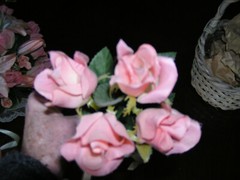 5Pc Wedding Pkg 12″ Bride Bouquet Silk Peach Roses & Lilies 3 Bridesmaid 1groom