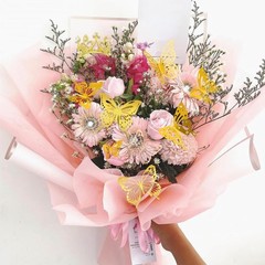 Flower Bouquet Accessories & Crowns for Flower Bouquets, Including 5 Pcs Cake Mi