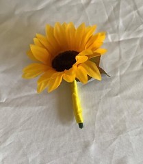 Sunflower boutonniere