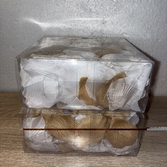 2 Of Studio His & Hers White & Beige Rose Petals 300 Count Wedding Farmhouse NIB
