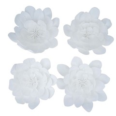 4 pcs 16″ White Artificial Daisy Flowers for Wall Backdrop Party Wedding Craft