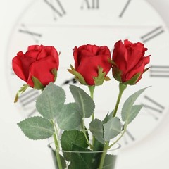 RED 24 Artificial 31″ Long Stem Silk ROSE FLOWERS Party Event Decorations