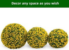 2PCS Artificial Topiary Flower Balls 40/45/55 cm Hanging Grass Ball Home Decor