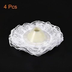 4Pcs Lace Bouquet Collar DIY Decoration Bridal Bouquet Holder Silver Tone