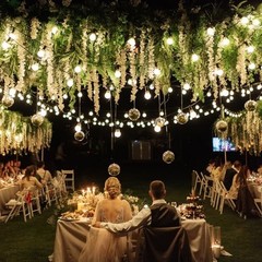 50Pcs Wisteria Hanging Flowers,3.6 Feet/Piece White Hanging Flowers White-50pcs