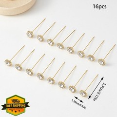 16Pcs Diamond Pins Bouquet Corsage Wedding DIY