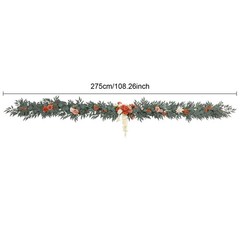 275cm Flower Garland Handmade Rattan Artificial Floral Garland For Wedding Party
