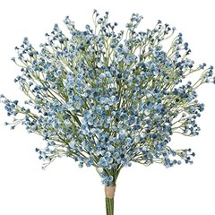 10 Pcs Baby’s Breath Artificial Flowers Bulk 3 Branches Faux Baby Breath Blue