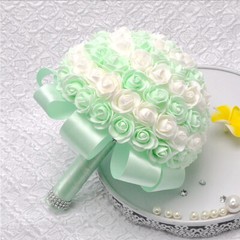 1PC Bride Hand Tied Bouquet Imilated Candy Color Rose Bouquet PE Rose Bouquet