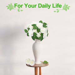 US 25/50pcs Artificial Flowers Real Looking Foam Rose Decoration DIY for Wedding