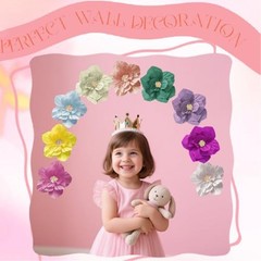 9PCS Pastel Paper Flowers Artificial Crepe Light Color Rainbow Series (9pcs)