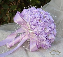 Bridal Wedding Bouquet Round Bling Brooch Bouquet Throw Toss Artificial Rose …