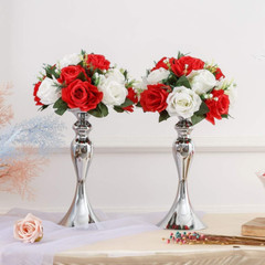 10 Silk Rose Flowers for Wedding/Party Centerpieces & Decorations