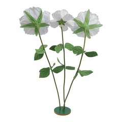 White Giant Artificial Flowers, Giant Rose, Artificial Flowers with Base Durable