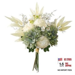 Artificial Flowers Fake Flower Plants Silk Dahlia Flowers Bouquet Dahlia-green
