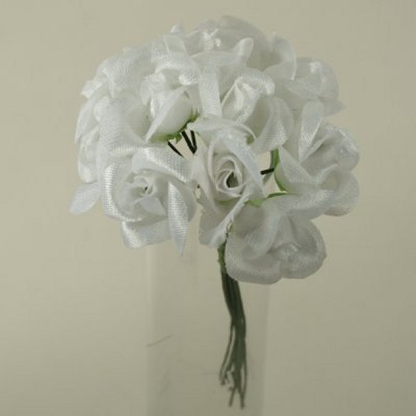 Rosebud Favor Miniature Wedding Decoration White #005201107