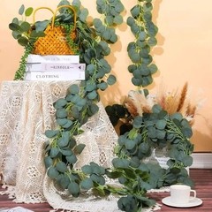 Artificial Eucalyptus Garland Green Eucalyptus Hanging Vine Outdoor DIY Fake Pla