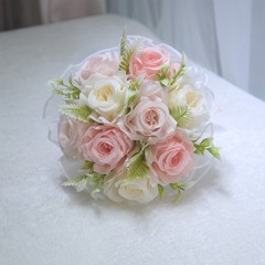 Artificial Faux Silk Rose Flower Wedding Party Decorations Holding Bride Bouquet
