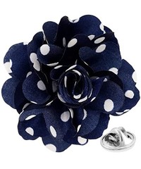 Premium Men’s Formal Polka Dot Flower Lapel Pin – Boutonniere for Men, Brooch…