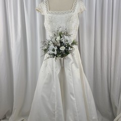 Winter Crystal Faux Silk Wedding Bouquet