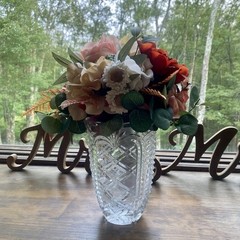 Beautiful Bridal Wedding Bouquet Budget Handmade Faux Floral Red Pink White