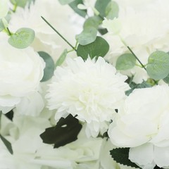 For Party Wedding Artificial Flower Row Decoration Wedding Arch Backdrop(white)