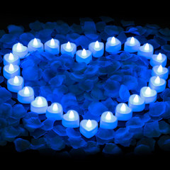 Cridoz Blue Rose Petals for Romantic Night for Him Set, 2000 Pieces Artificial R