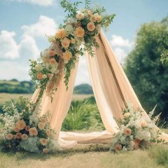 1pcs 6M Chiffon Fabric Drapes for Wedding Arch Ceremony Reception Decorations Sh