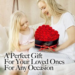 27 Preserved Roses in a Heart Box – Flowers Forever Valentine’s Day, Roses Forev