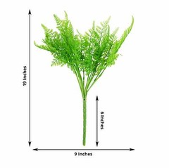 2 Green 19″ ARTIFICIAL Asparagus Fern LEAVES Faux Greenery Stems Party Supplies