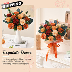 Flower Bouquet 12-Piece Preserved Roses Yellow 12 Roses, Yellow-12