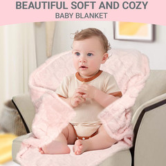5 Pcs Manta Bebe Corazones Suave Regalo Recien Nacido 30X40 Beige Gris Azul Rosa