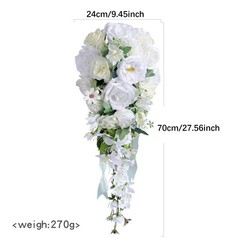 Wedding Bouquet for Bride Bridesmaid Cascading Bouquet Water Drop Elegant