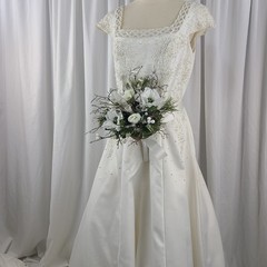 Winter Crystal Faux Silk Wedding Bouquet