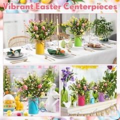6 Sets Spring Easter Table Centerpiece Decor 12 Easter Artificial Mixed Color
