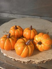 LOT OF 18 PIECES Pumpkins FLOWERS LEAVES TABLE Decor Artificial NWOT THANKSGIVIN