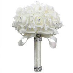 Wedding Fake Flowers Bridal Bouquets Bridesmaid Rose Centerpiece Bride Hydrangea