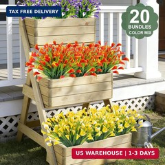 TURNMEON 20 Bundles Calla Lily (400 Heads) Artificial Flowers for Outdoors, Fake