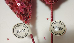 $100 25 LOT HOBBY LOBBY Pick Pink Glitter Paillettes 16″ Glass Beaded
