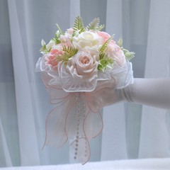 Artificial Faux Silk Rose Flower Wedding Party Decorations Holding Bride Bouquet