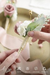 Boutonniere for Men, 2pcs Groom Groomsmen Guest Boutonniere, Artificial Flowe…
