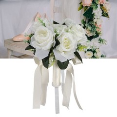 Horoper Wedding Bouquets for Bride, White Champagne Artificial Roses Flowers …
