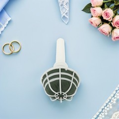 18Pcs Hand Tied Wedding Bouquet Holder with Stable Floral Base for Bridal Use