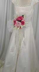Pretty Ballerina Rose and Orchid Faux Silk Wedding Bouquet
