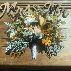 Beautiful Bridal Wedding Bouquet Budget Friendly Faux Flowers White Yellow Black