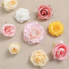 Artificial Flower Assortment for DIY Centerpiece Arrangement Pink Yellow