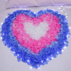 2000 × Silk Rose Petals Romantic Decor Fake Flowers Confetti Wedding Engagement